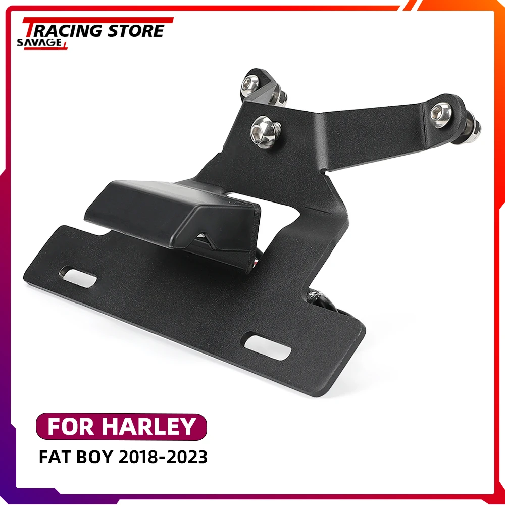 

Новинка держатель номерного знака Harley FAT BOY аксессуары для езды на мотоцикле FAT BOY аккуратное исправление заднего крыла искусственная поддержка номерного знака