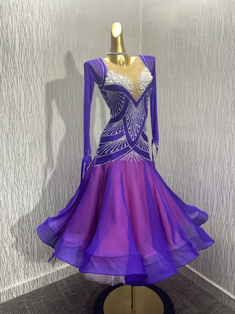 社交ダンス　競技ダンス　スタンダード　ドレス 競技用ｽﾀﾝﾀﾞｰﾄﾞﾄﾞﾚｽ