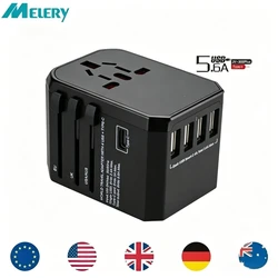 Melery Universal Travel Power Adapter with 3 USB & Type - C Charging Ports - Universal Plug