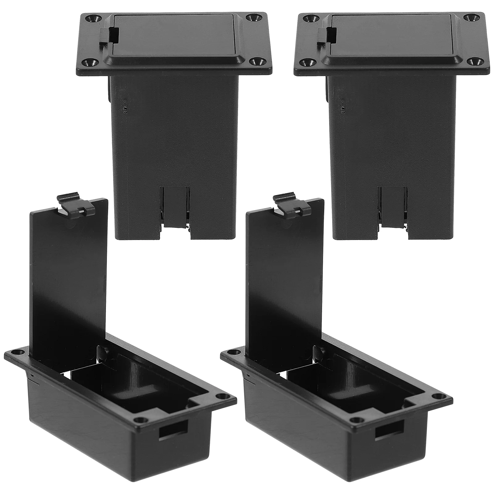 

4 Pcs Pickup Box Plastic Case Bass Holder Instrument Parts Suitcase 9V Carrying