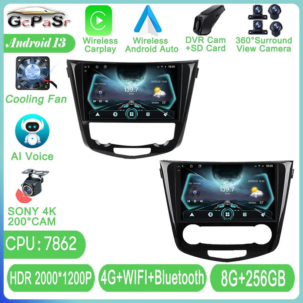 

Автомагнитола на Android для Nissan X-Trail Qashqai 2 J1T32 Qashqai J10 J11 2014 -2019, автомагнитола, мультимедийный проигрыватель с GPS, видеоплеером, Wi-Fi