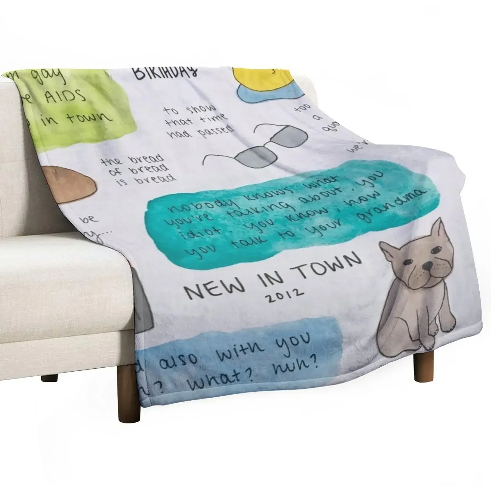 john mulaney quote collage Throw Blanket Soft Beds Plaid on the sofa For Decorative Sofa Extra Large Throw Blankets