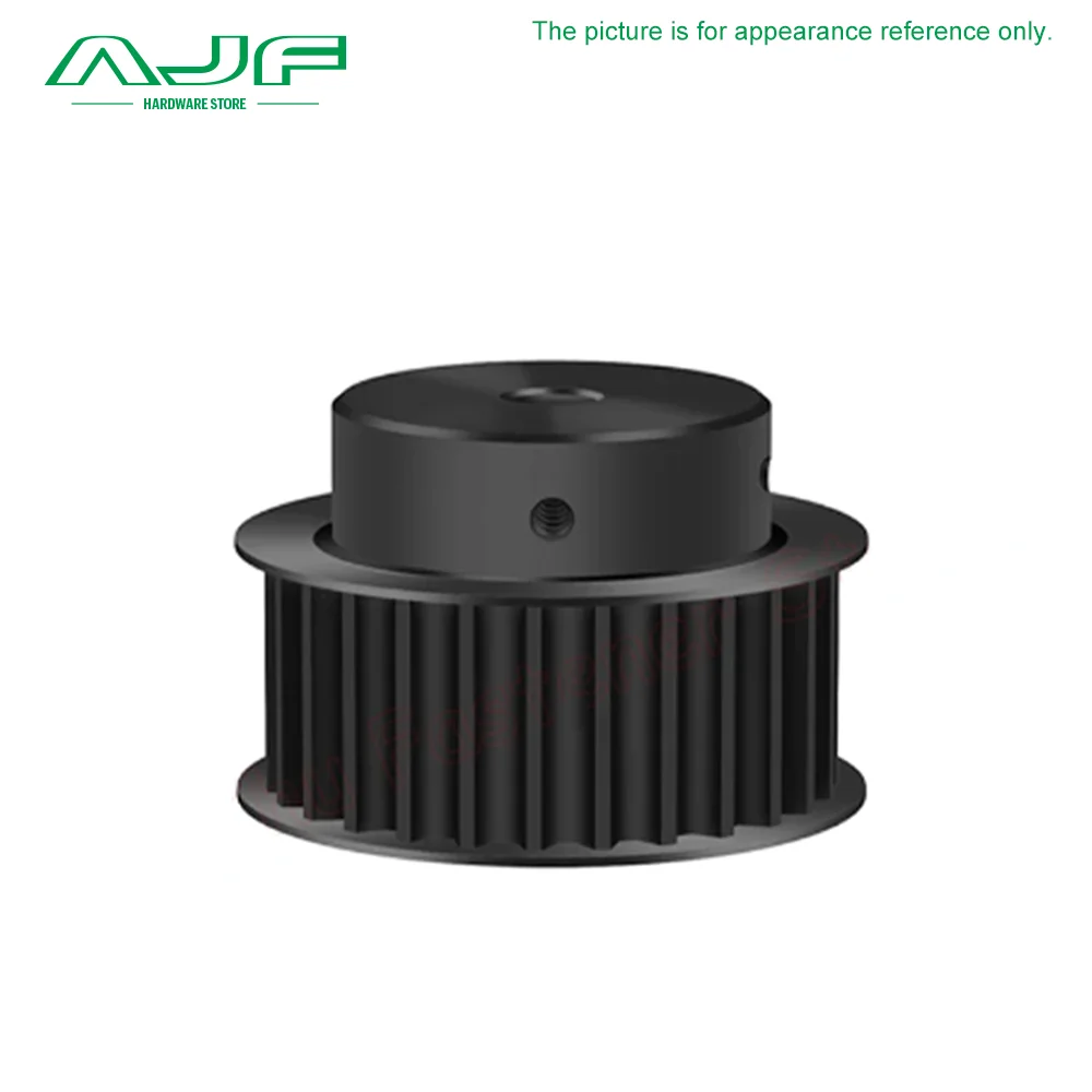 HTD5M 14T 15T 16T 18T 19Teeth Black Steel Timing Pulley BF Type 5M Synchronous Wheel for Belt Width 10/15/20/25mm Ptich: 5mm timing pulley belt pulley