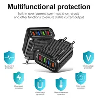 48W QC 3.0 4 USB Ports EU/US Plug Fast Charging Phone Quick Charger Adapter Portable Mobile Phone Charger For iPhone Samsung - Image 4