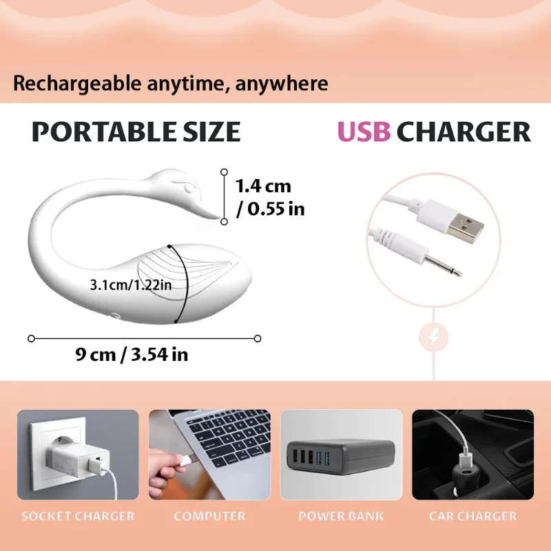 PUMING APP vibrator rotates clitoris 360 degrees to stimulate male and female anus plug male and female sex toys swan jump egg