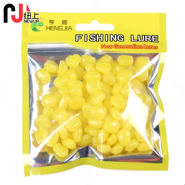 100Pcs/lot Corn Lure Fishing Lures Fake Corn Kernel Baits Corn