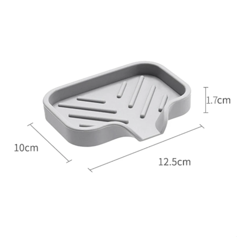 Silicone Soap Dish Self Draining Soap Dish Soap Dish 4 Pcs Soap Holders Bathroom Soap Tray Soap Dish Bar Soap Holder For Shower 6
