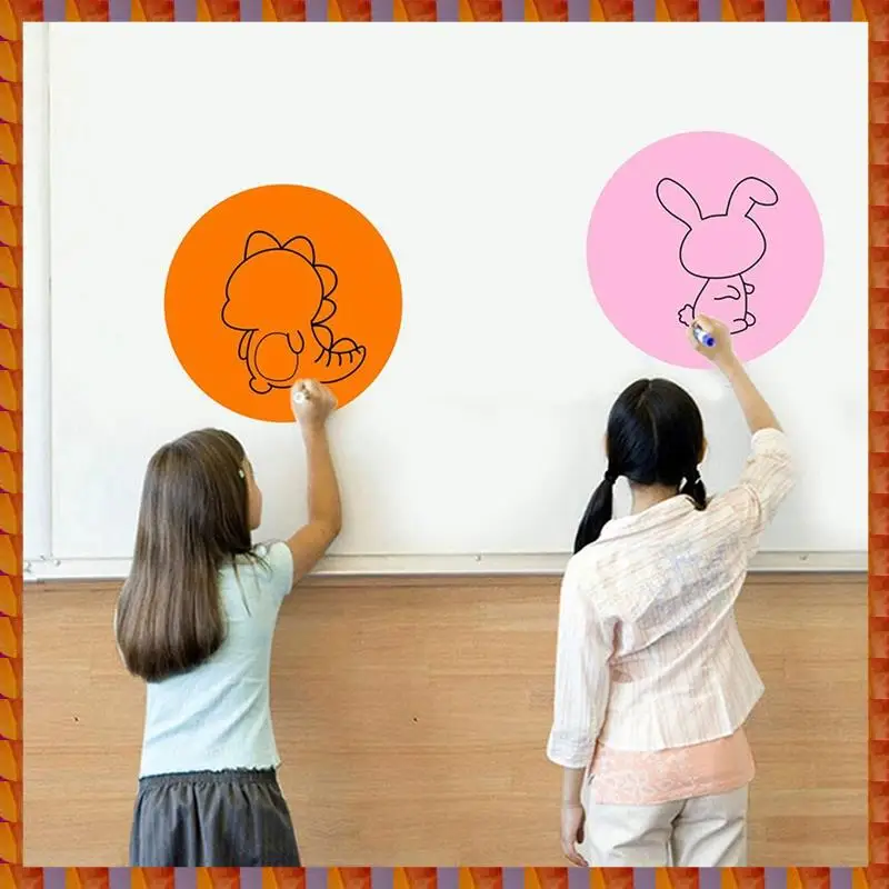 DIDI 12Pcs Dry Erase Circles Removable Vinyl Dot Stickers For School Classroom Table & Desk 11.8Inch