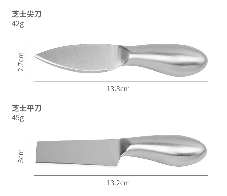 Description Picture 5 of item1pc Silver Cheese Knives Baking Tools Multi Functional Stainless Steel Cheese Knife Fork Cutlery Kitchen Gadgets Accessories