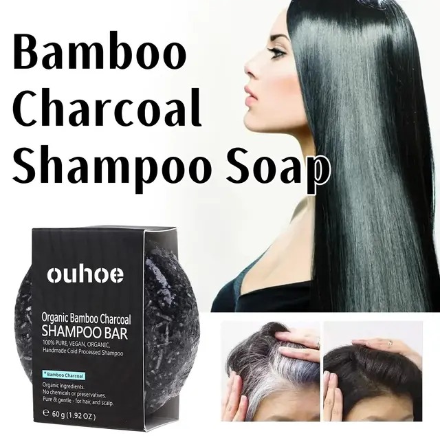 Shampooing au charbon de bambou Regina, nettoie en profondeur le cuir chevelu, crée des cheveux foncés et optiques, améliore la sécheresse, nourrit les cheveux 1
