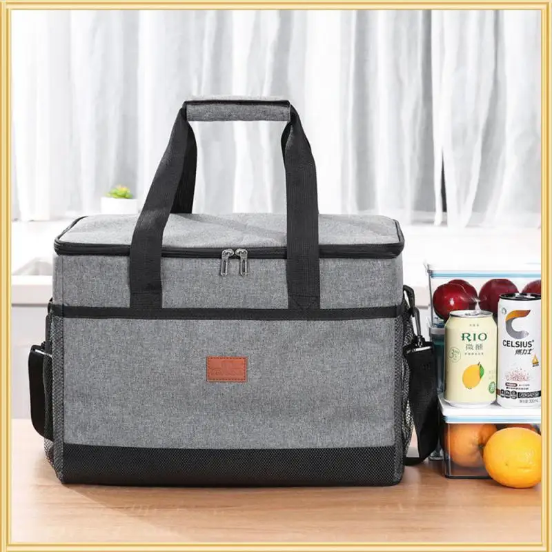 

Oxford Cloth Lunch Bag Multi-color Optional Navy Blue Outdoor Product Large Capacity Insulation Bag Thermal Insulation Red Black