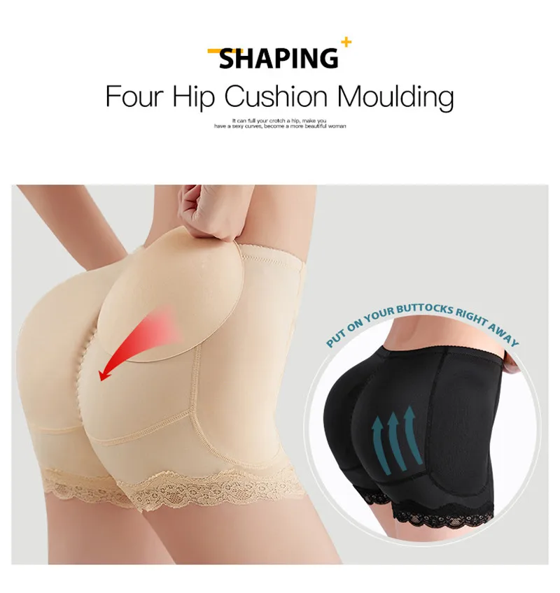 Women 4pcs Pads Enhancers Fake Ass Hip Butt Lifter Shapers Control Panties Padded Slimming Underwear Enhancer Hip Pads Pant target shapewear