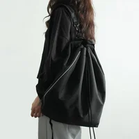 Korean multi-function Drawstring Bucket bag for women Backpack Large capacity Waterproof nylon Backpacks travel Shoulder Bags 1