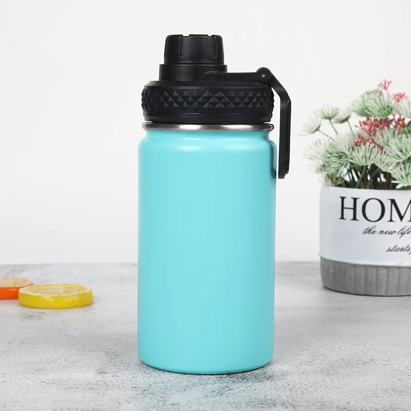 12 oz Kids Stainless Steel Water Bottle, Double Wall Vacuum Insulated  Tumbler Thermoses with Wide Mouth Leakproof Spout Lid