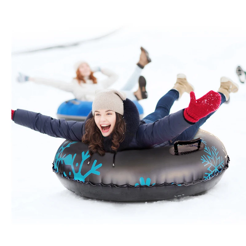 Inflatable Ski Ring Swim Float General Inflatable Ring Ski Towing Ice Bike Pair Children'S Skating Set 47 Inches