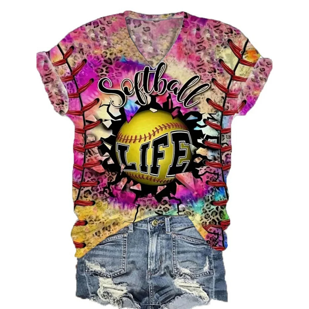 

Cotton Women's T-Shirts Fashion Characters Top Tee 3d Rose T-Shirt Harajuku Casual Short Sleep V-Neck Oversized Female Clothing