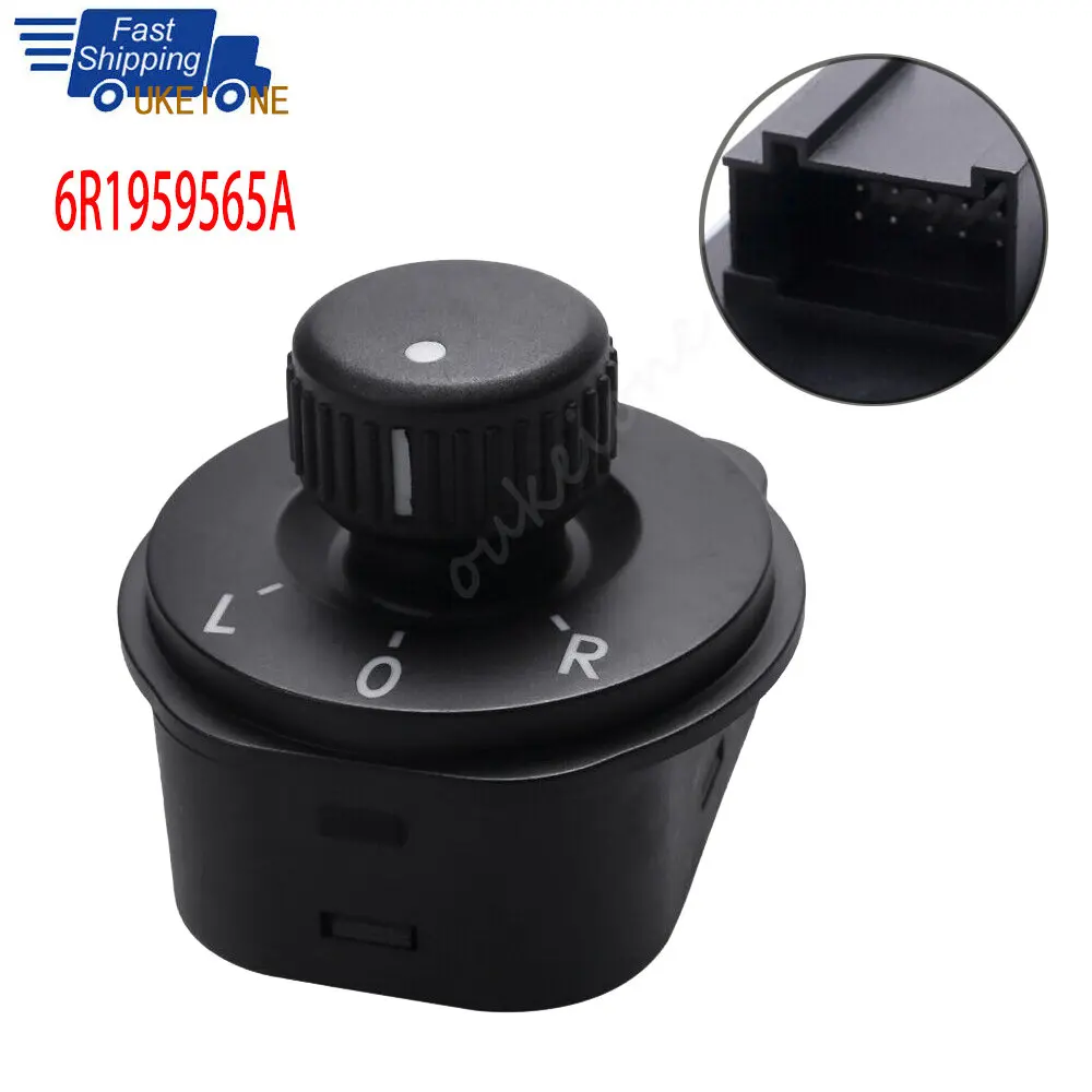 

Power Rear Side Mirror Switch Control Adjust Knob Button for VW Volkswagen Polo 2010-2019 Car Accessories 6R1959565F 6R1959565A