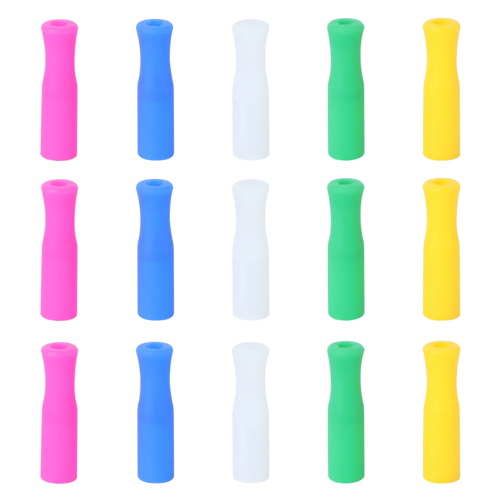 

25 PCS Silicone Straw Tips Straws Covers Shot Pipette Food Grade Stainless Steel