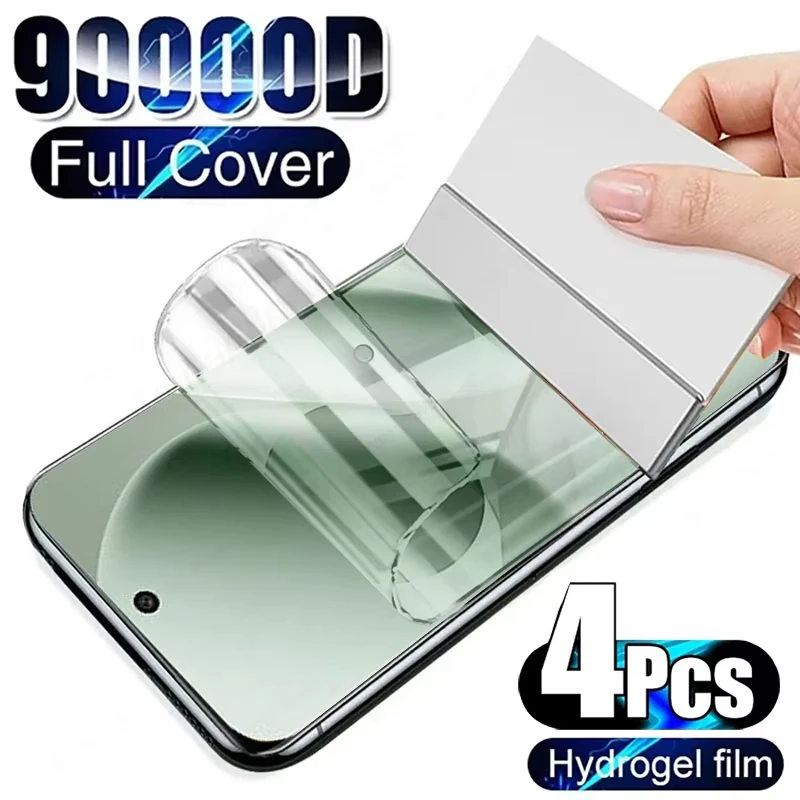 Premium HD Hydrogel Screen Protector Film - Clear (1-4 Pack)