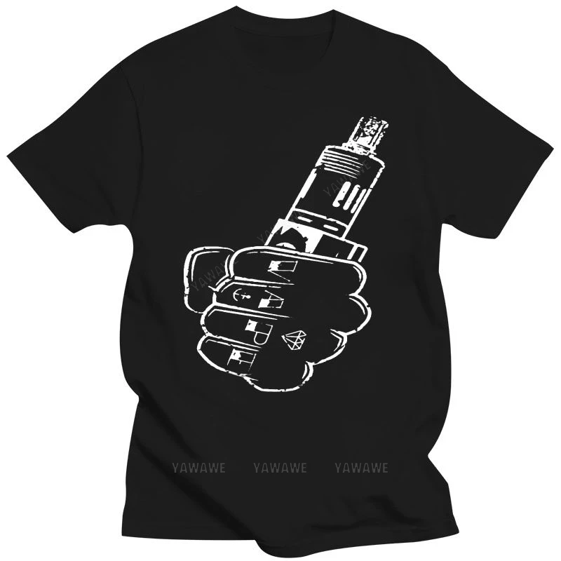 Maglietta Da Uomo Di Moda Di Marca Magliette Estive Per Uomo New Vape Fist E-Cig Vaping Vaporizzatore Juice Smoke Lit Charcoal T-Shirt