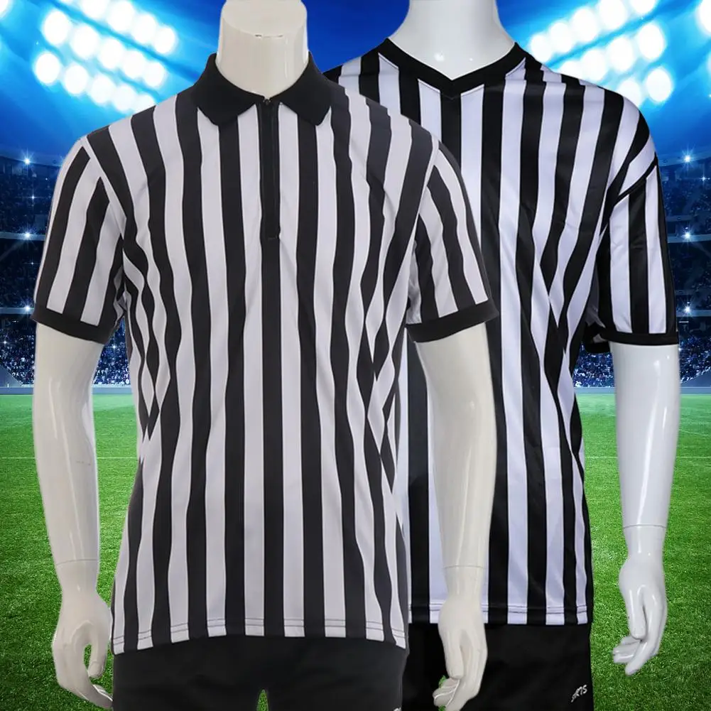 

Referee Uniform Professional Men Football Referee Shirt T-shirt Sporting Goods Collared Referee Shirt Soccer Basketball Jerseys