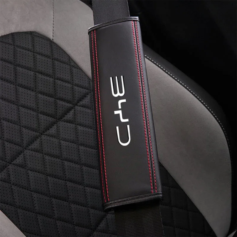 Cowhide Car Interior Seat Belt Protector Cover 1pc for BYD Atto3 Han EV Dolphin Song Qin Tang