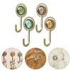 4pcs Diamond hooks Wall Mount Hooks Key Umbrella hooks Adhesive Wall Hangers Multi-use Wall Hooks Bathroom Towels Storage Hooks 2