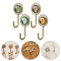 4pcs Diamond hooks Wall Mount Hooks Key Umbrella hooks Adhesive Wall Hangers Multi-use Wall Hooks Bathroom Towels Storage Hooks 2