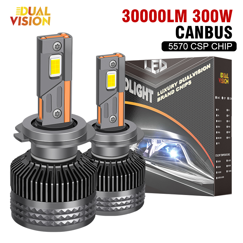 30000LM H7 LED Canbus Car Headlight Super HB4 H11 H4 H1 9012 HB3 9005 9006 H8 Lights Plug-N-Play Bulbs 300W 6000K Auto Lamp