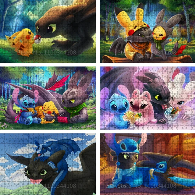 Disney Lilo & Stitch Puzzle 300/500/1000 Pieces Adult Puzzle