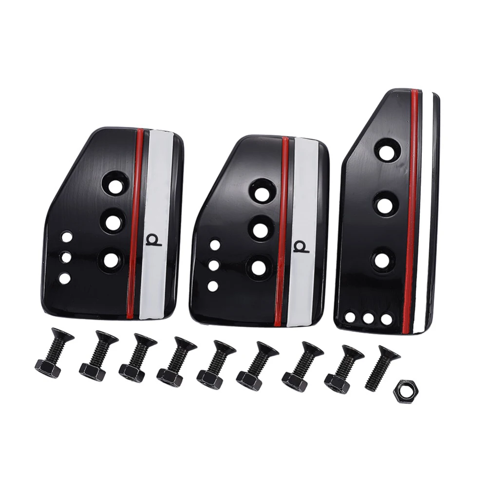 3pcs Manual Car Clutch Brake Accelerator Foot Pedals Cover Treadle