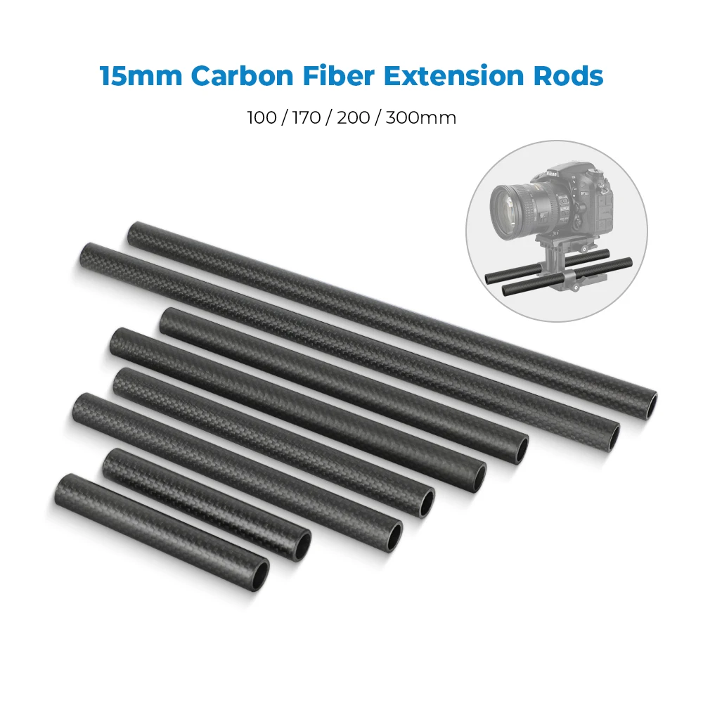 15mm Carbon Fiber Extension Rods For Rod Support System  3.94/6.69/7.87/11.81 in