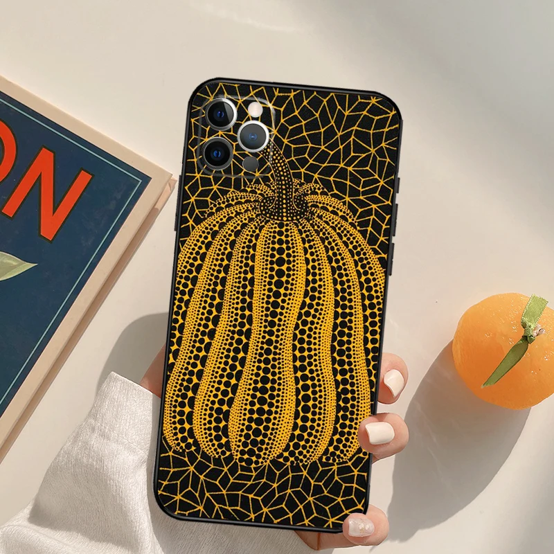 Yayoi kusama Atomotアート電話ケース、バックカバー、iphone 11、12