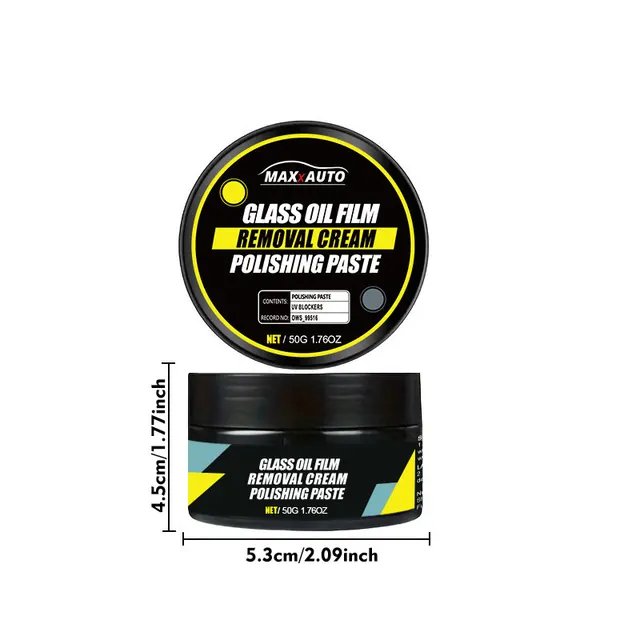 Car Glass Polish Coating Kit for Windshield Oil Film Removal Paste Car Glass Water Repellent Anti Rain Hydrophobic Cleaning Kits 2