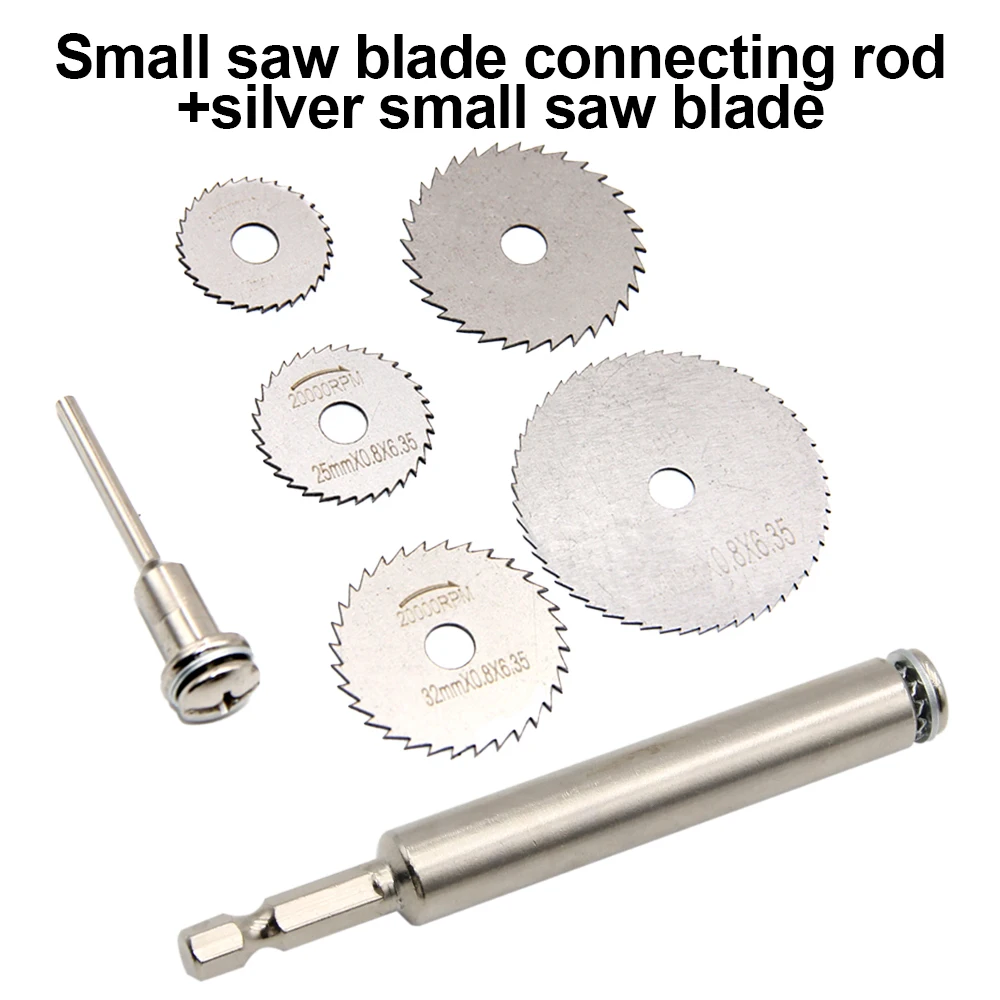 목재 금속 22-44mm 미니 원형 톱날 육각형 핸들 40Cr 연결 톱날 연장 막대 전동 공구 액세서리
