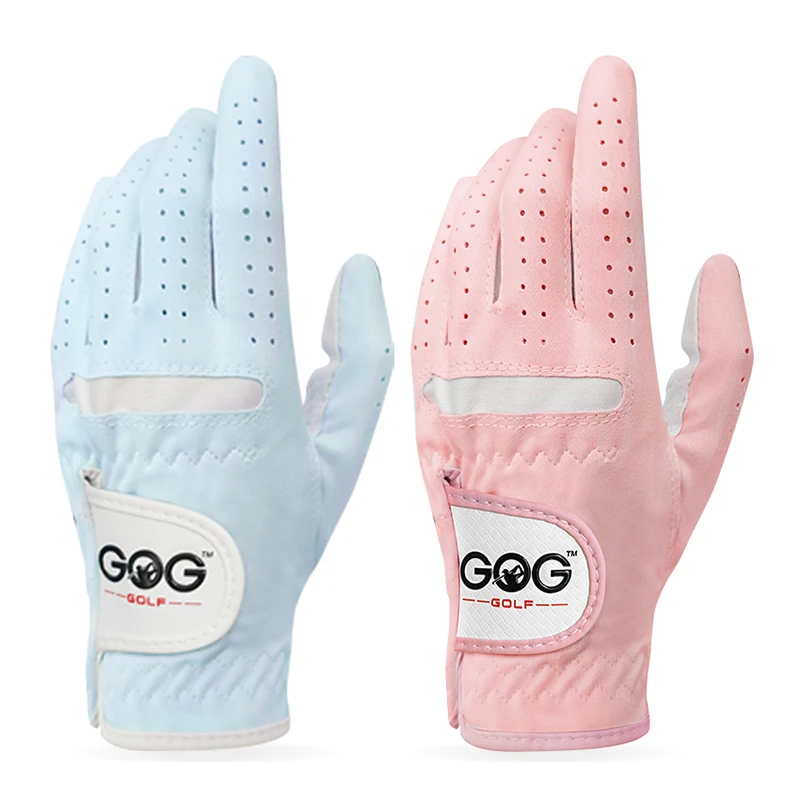 1pair GOG GOLF GLOVES Professional Breathable soft Fabric For women left and right hand golf gloves golf glove