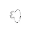 Bague populaire en argent sterling 925% de la série Princesse, avec coquille, couronne, nœud et zircon rose, pour femme, accessoires de bijouterie fine pour soirée