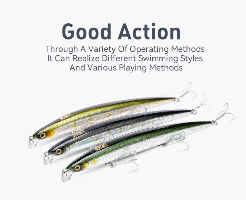 Kingdom Minnow Angelköder schwimmend 14,5 g/19 g/29 g/33 g Swimbait Angelwobbler für Trolling Seebarsch Karpfen Pesca – Detail 7