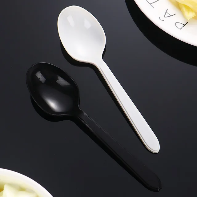 plastic serving spoon