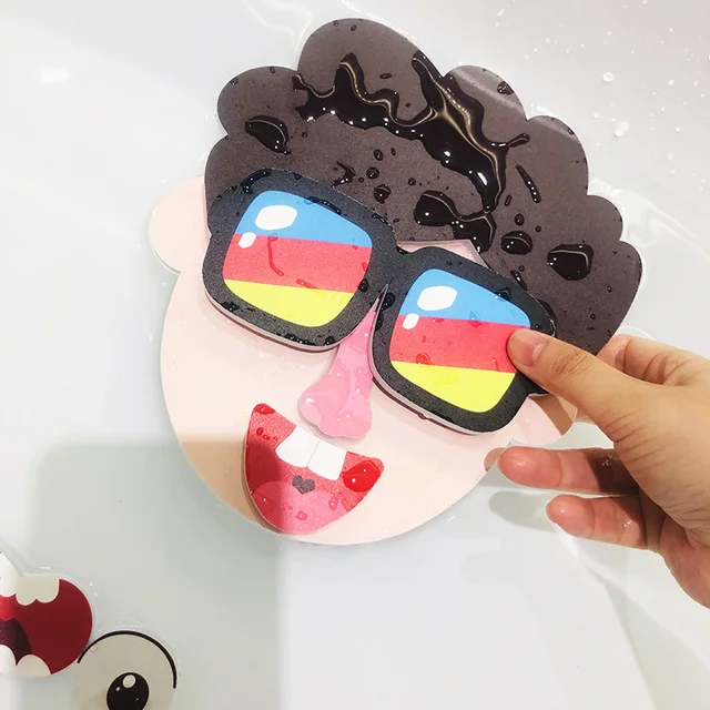 Baby Puzzle Bath Toy EVA Alphanumeric Letter Paste Kindergarten Cognitive jigsaw Bathroom Early Education DIY Sticker Kids Toys 2