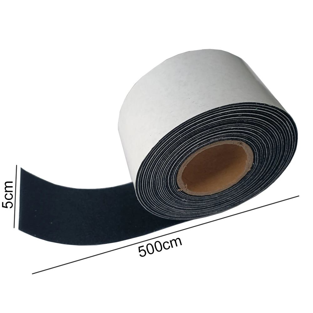 5M/Roll Black Felt Tape For Squeegee With Self Adhesive Glue Replacement Fabric Felt Edge For Scraper Car Wrap Tools A08-5M