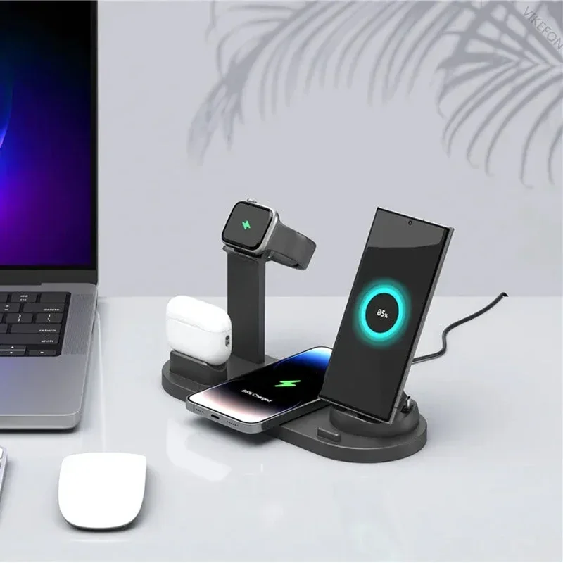 Powerful Wireless Charger Stand 7 In 1 Fast Charge Dock For All Your Devices