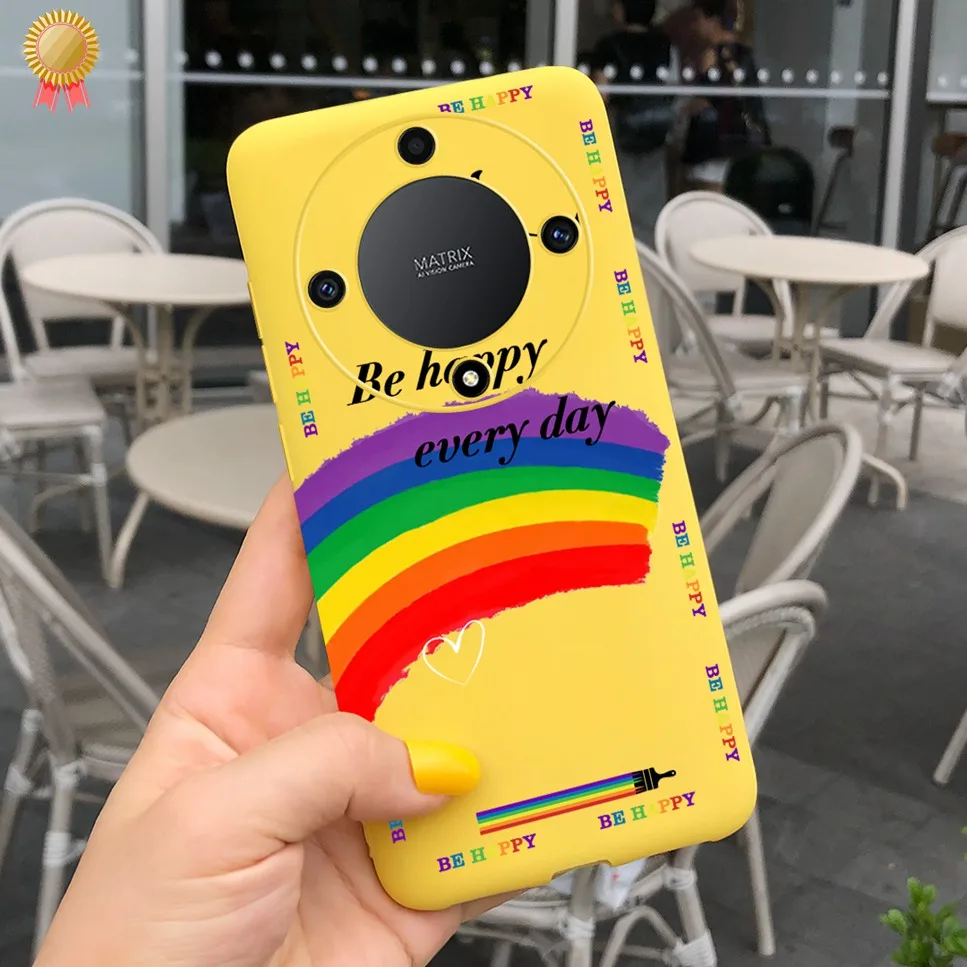 Coque TAUYN Pour Honor X9a Avec Motif Chat - Silicone TPU Anti-choc Transparent