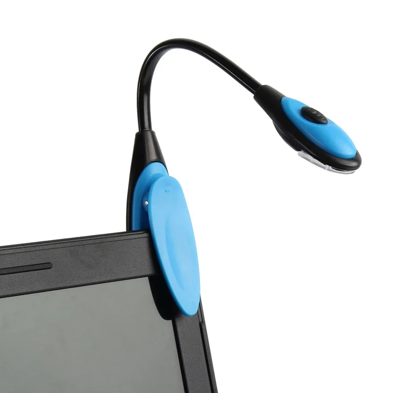 1pc Led Book Light Mini Clip-On Flexible Bright LED Lamp Light Book Reading Lamp For Travel