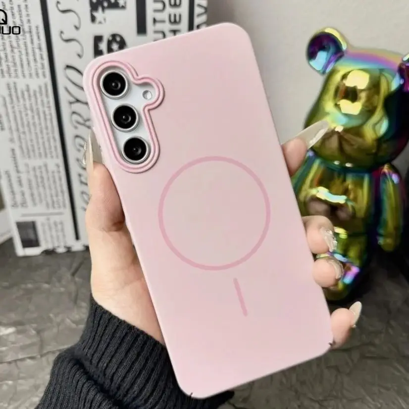 Luxury Slim Matte Magnetic Wireless Charging Hard Cover Case