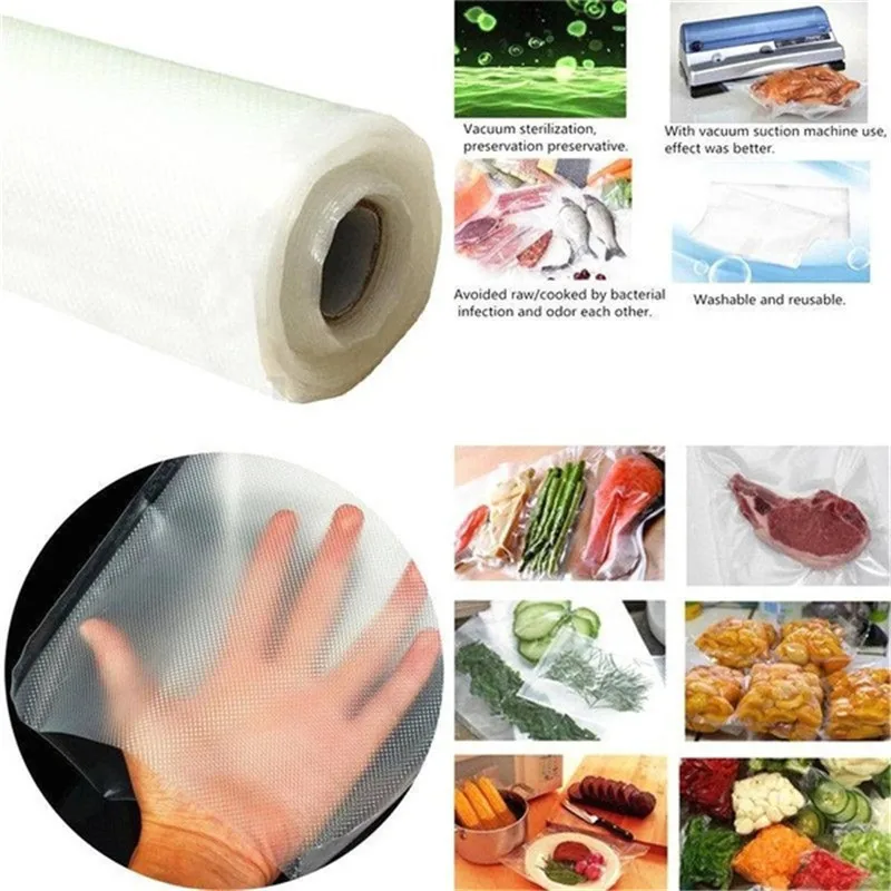 Kitchen Vacuum Packed Bags Sealer Food Saver Bag Reusable Rolls Fresh-keeping Food Meat Saver Storage Bag Kitchen Organizer vacuum seal bags
