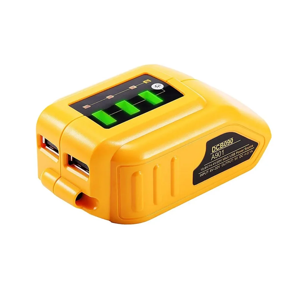 Substituição Adaptador de Bateria Dcb090 Fonte de Alimentação para Conversor Dewalt 20v Max 18v Dual Usb dc 12v Tipo-c Led Luz de Trabalho - Image 6