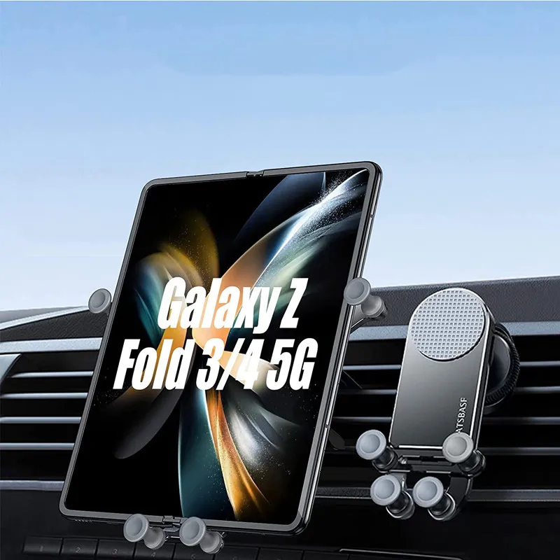 Auto Gravity Metal Car Air Vent Phone Holder Case Samsung Galaxy Z Fold 2 3 4 S21 S22 S23 Plus ZFold Fold4 Fold3 Stand Cover