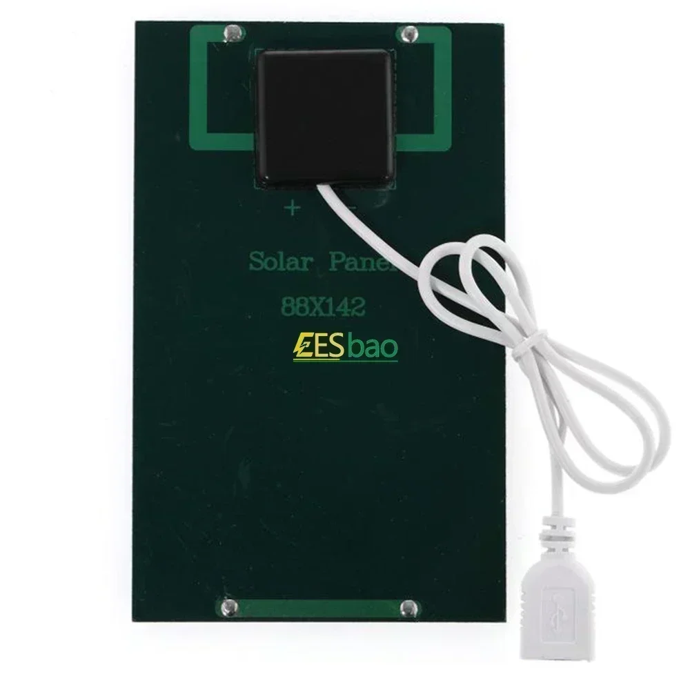 Solar Panel USB Waterproof Outdoor Hiking Camping Portable Battery Mobile Phone Charging Bank Charging Panel