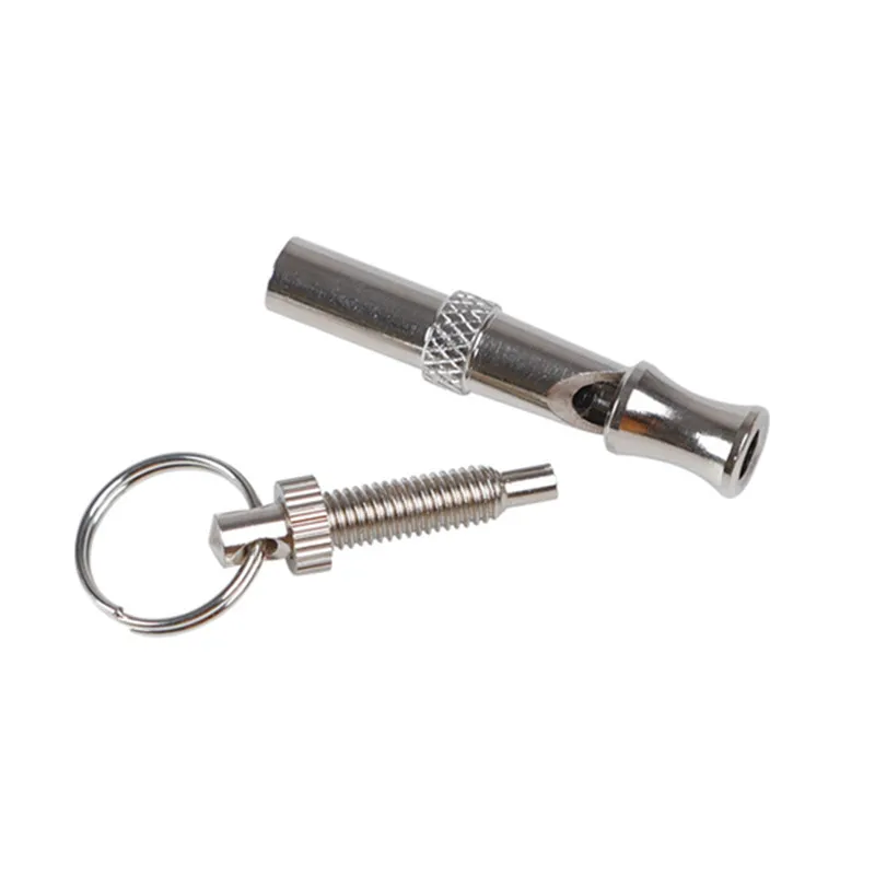 Stainless Steel Puppy Dog Whistle Key Chain Whistle Pet New Dog Training Adjustable Ultrasonic Sound Pet Products